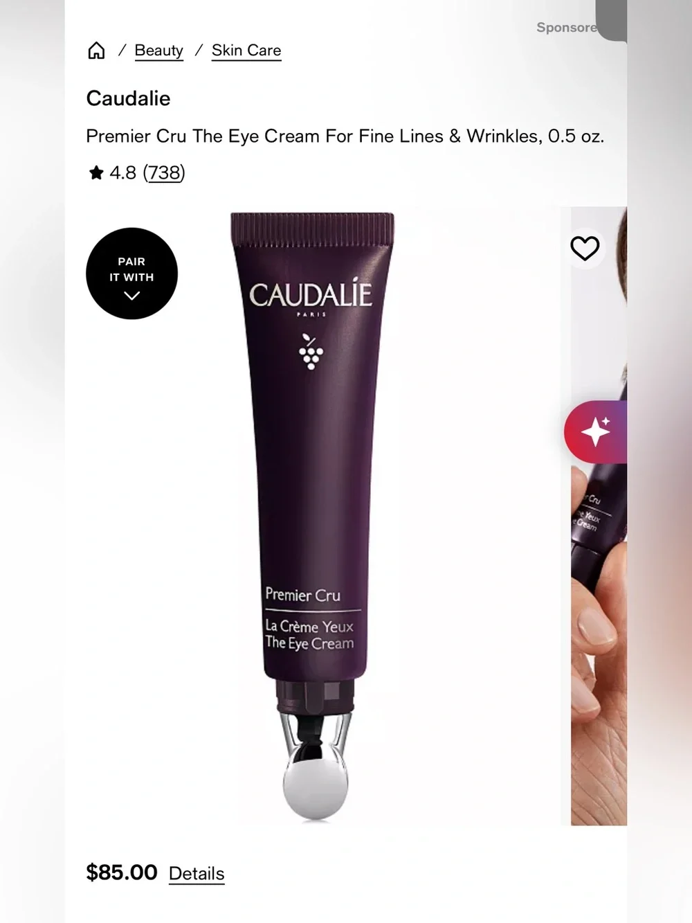 $302 New Set of 4 CAUDALIE Premier cru: serum, eye cream x2, the rich cream